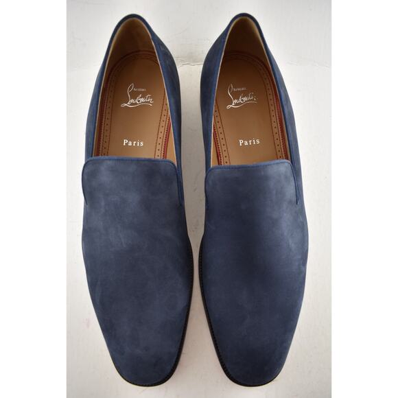 Christian Louboutin Mens Danny Flex Flat Zaffiro Blue Calf Dress Loafer 46 13 main image 12